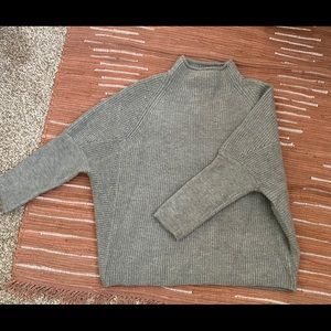 Thick Grey Mock-Neck Sweater
